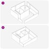 vidaXL Cache-pot de jardin Argent 100 x 100 x 50 cm Acier inoxydable