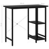 vidaXL Bureau d'ordinateur Noir 80x40x72 cm MDF et m&eacute;tal