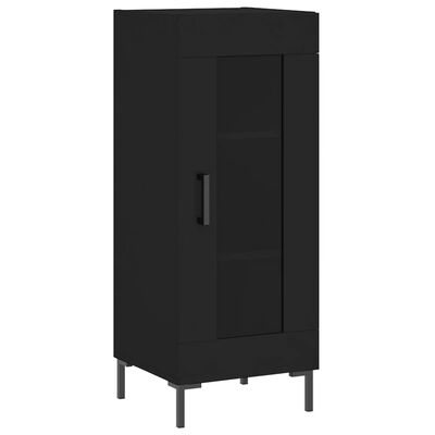 vidaXL Buffet haut Noir 34,5x34x180 cm Bois d'ingénierie