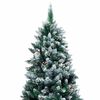 vidaXL Sapin de Noël artificiel Vert 210 cm PVC, Acier et Plastique