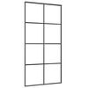 vidaXL Porte coulissante Aluminium et verre ESG 102,5x205 cm Noir