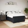 vidaXL Sommier &agrave; lattes de lit avec matelas Noir 140x200 cm Velours