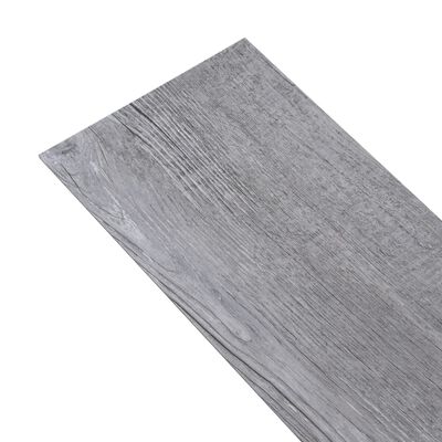 vidaXL Planches de plancher PVC 5,02 m² 2 mm Autoadhésif Gris bois mat