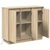 vidaXL Buffet LED Ch&ecirc;ne Sonoma 90 x 32 x 75 cm Bois d'ing&eacute;nierie