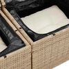 vidaXL Ensemble de canap&eacute; de jardin 6 pcs Beige Poly rotin
