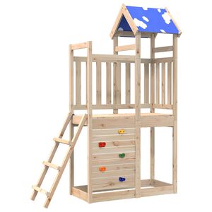 vidaXL Tour de jeu Marron 110,5 x 52,5 x 215cm Pin massif