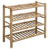 vidaXL Rack &agrave; chaussures 68 x 28 x 63 cm Bambou Naturel