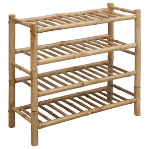 vidaXL Rack &agrave; chaussures 68 x 28 x 63 cm Bambou Naturel