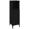 vidaXL Ensemble de meubles salle de bain 4 pcs noir bois d'ing&eacute;nierie