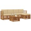 vidaXL Ensembles de canap&eacute;s avec coussin 6 pcs Naturel et Beige