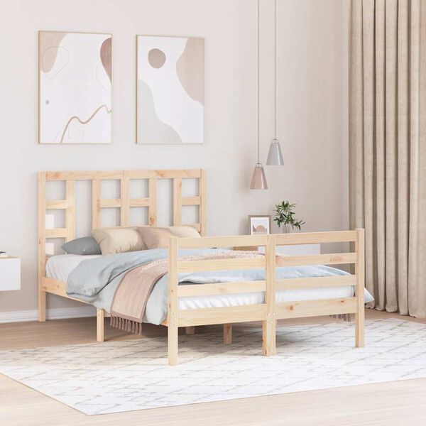 vidaXL Cadre de lit sans matelas bois de pin massif