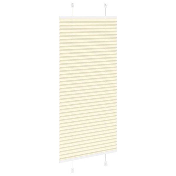 vidaXL Store pliss&eacute; cr&egrave;me 55x150 cm largeur du tissu 54,4 cm polyester