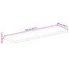 vidaXL Dessus de table 120x50x3,8cm rectangulaire bois massif d'acacia