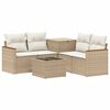 vidaXL Ensemble de Canap&eacute;s 6 pc Beige et blanc cr&egrave;me