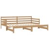 vidaXL Lit coulissant 2x(90x200) cm Marron miel Bois de pin massif