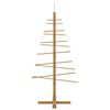 vidaXL Arbre de No&euml;l en bois avec support Marron 125 cm Bambou