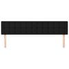 vidaXL T&ecirc;tes de lit Noir 180x5x78/88 cm Tissu