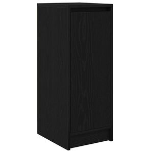 vidaXL Armoire &agrave; chaussures ch&ecirc;ne noir 29,5x34x76 cm bois d'ing&eacute;nierie