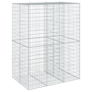 vidaXL Panier gabion avec couvercle 150x100x200 cm fer galvanis&eacute;