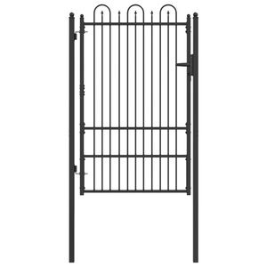 vidaXL Porte de Cl&ocirc;ture DRONTEN 100 x 150 cm Acier Noir Verrouillable