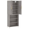 vidaXL Buffet haut Sonoma gris 69,5x34x180 cm Bois d'ing&eacute;nierie