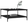 vidaXL Table basse noir 80x80x40 cm bois d'ing&eacute;nierie