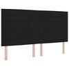vidaXL Lit &agrave; ressorts avec matelas Noir 180 x 200 cm tissu