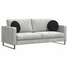 vidaXL Coussins de si&egrave;ge 2 pcs Noir &Oslash;40 x 13 cm tissu