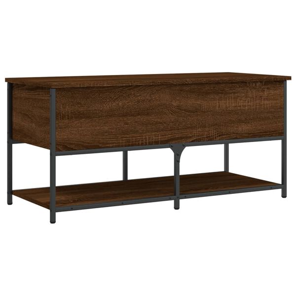 vidaXL Banc de rangement ch&ecirc;ne marron 100x42,5x47 cm bois d'ing&eacute;nierie