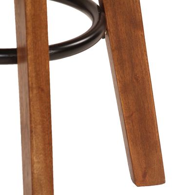 vidaXL Chaises de bar lot de 2 cuir véritable et bois d'acacia solide