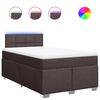 vidaXL Sommier &agrave; lattes de lit avec matelas Marron fonc&eacute; 120x200 cm