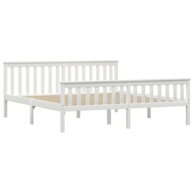 vidaXL Cadre de lit sans matelas blanc bois massif de pin 180x200 cm