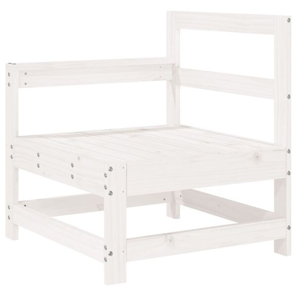 vidaXL Salon de jardin 8 pcs Blanc Bois de pin massif