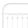 vidaXL Cadre de lit m&eacute;tal sans matelas et t&ecirc;te de lit blanc 100x200 cm