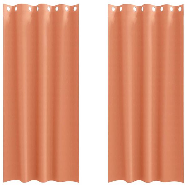 vidaXL Rideaux occultants avec anneaux 2 pcs Couleur terre cuite
