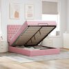 VidaXL Cadre de lit ottoman avec matelas rose 140x200 cm velours