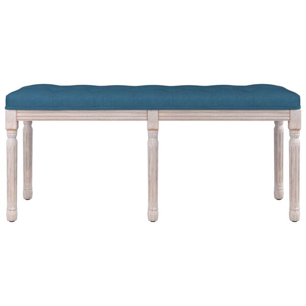 vidaXL Banc Bleu 110x40x49 cm Velours