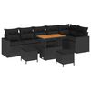 vidaXL Ensemble de canap&eacute; de jardin 9 pcs Noir polyrotin