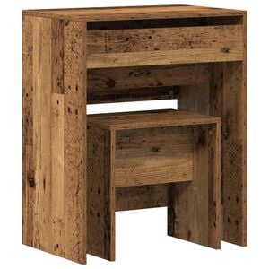 vidaXL Coiffeuse Bois Ancien 60 x 40 x 75 cm Bois d'ing&eacute;nierie