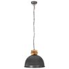 vidaXL Lampe suspendue industrielle Gris Rond 50 cm E27 Manguier
