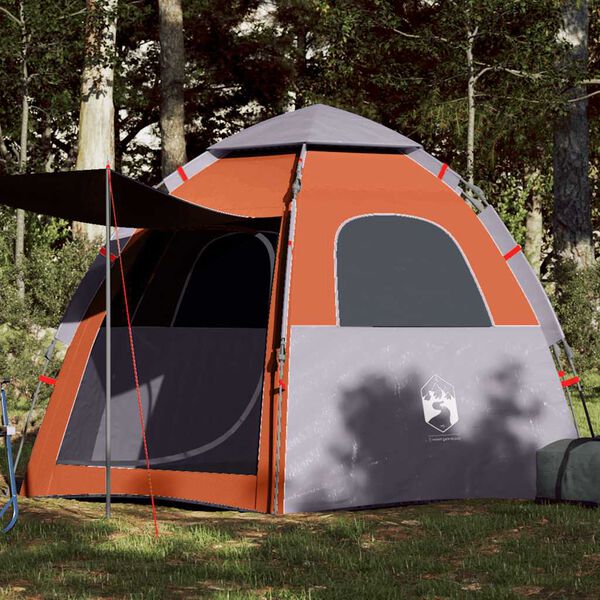 vidaXL Tente de camping cabine 4 personnes libération rapide