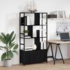 vidaXL &Eacute;tag&egrave;re Ch&ecirc;ne noir 80 x 30 x 155,5 cm Bois d'ing&eacute;nierie