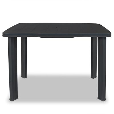 vidaXL Table de jardin Anthracite 101 x 68 x 72 cm Plastique