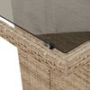 vidaXL Ensemble &agrave; manger de jardin et coussins 7 pcs beige poly rotin