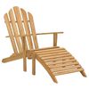 vidaXL Chaise Adirondack avec repose-pied bois de teck solide