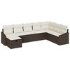 vidaXL Ensemble de canap&eacute; de jardin 8 pc polyrotin