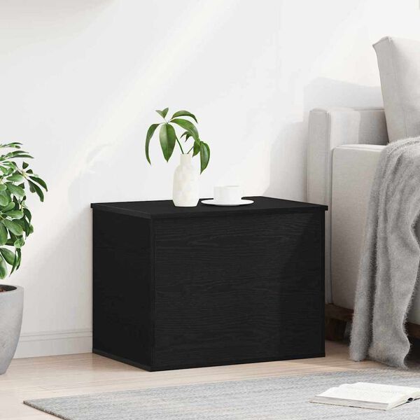vidaXL Boîte de Rangement Chêne noir 60 x 42 x 46 cm Bois d'ingénierie