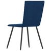vidaXL Chaises &agrave; manger lot de 4 bleu velours