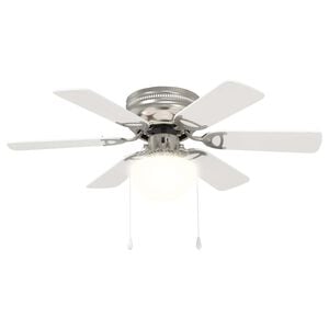 vidaXL Ventilateur de plafond avec lumi&egrave;re &Oslash; 82 cm Blanc