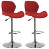 vidaXL Tabourets de bar lot de 2 rouge bordeaux velours
